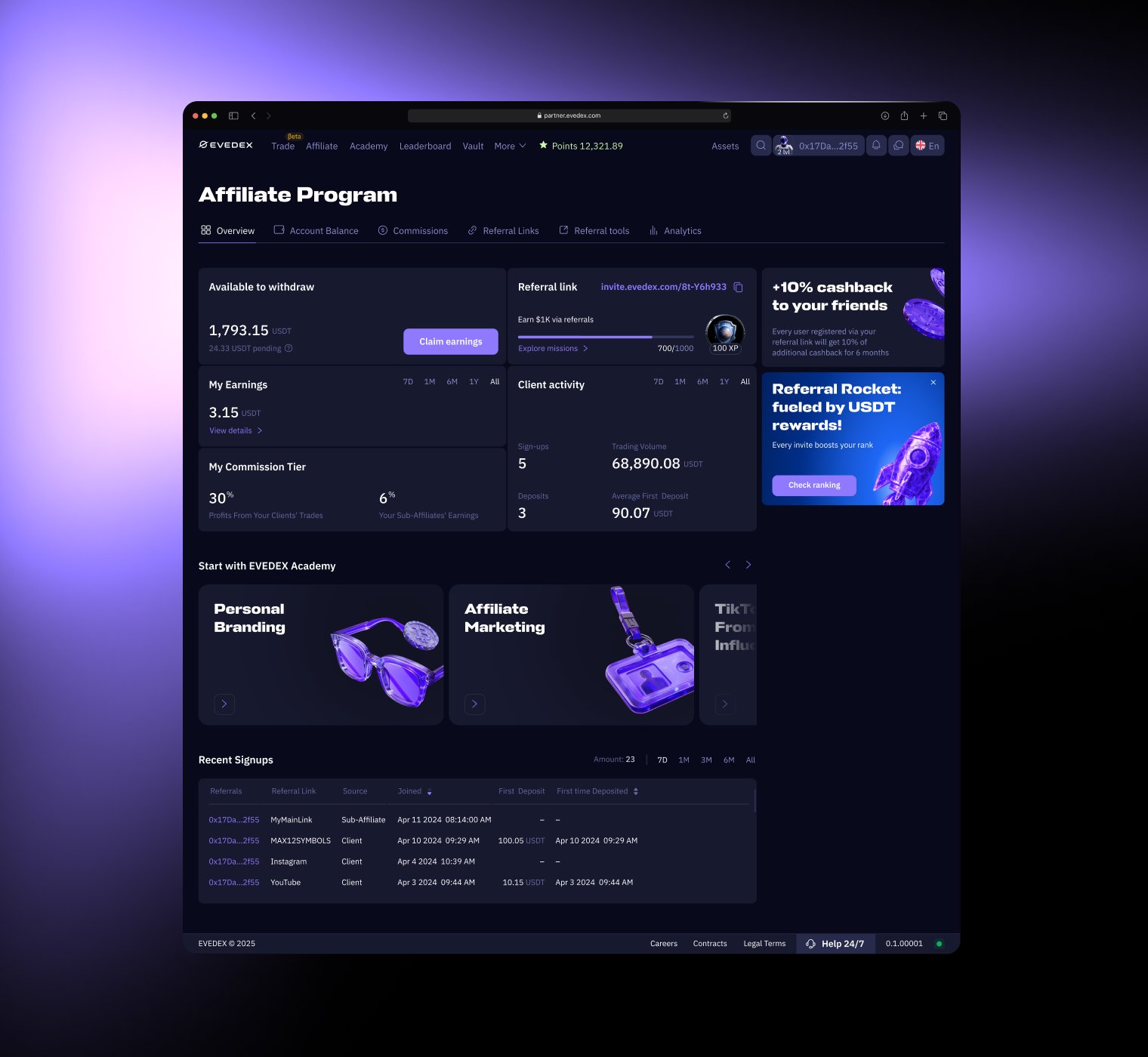 Affiliate program