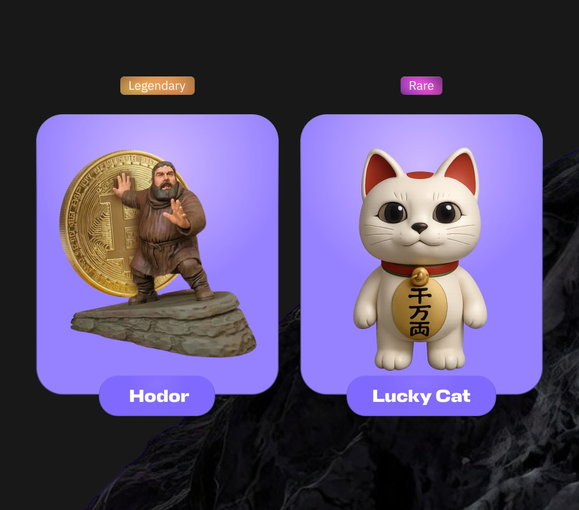 collectibles: Hodor & Lucky Cat