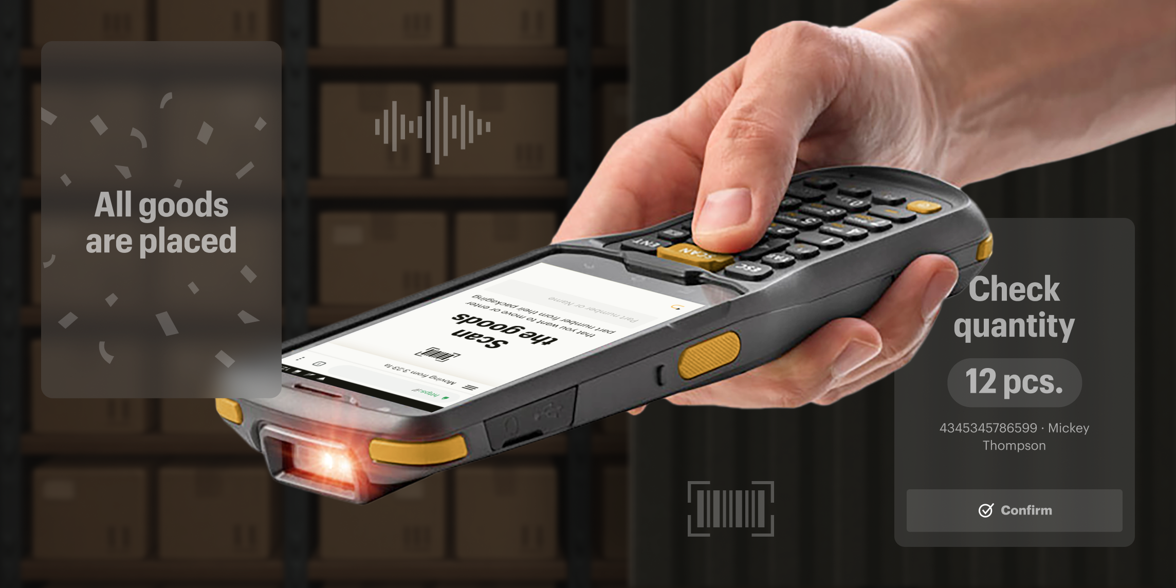 Emex warehouse stock management interface